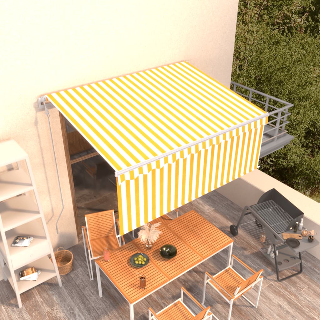 Električna tenda s senčilom 3 x 2,5 m rumena