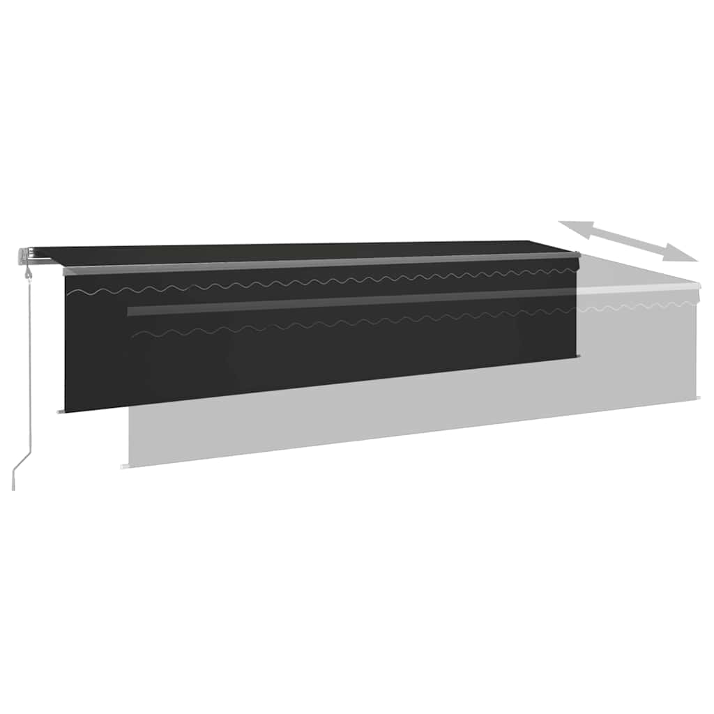 Električna tenda s senčilom 6 x 3 m antracit - slika 4