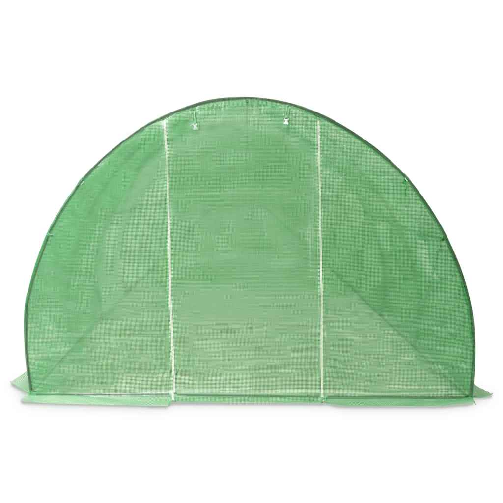 Rastlinjak z jeklenim ogrodjem 1200 x 300 x 200 cm (36 m²), zelen - slika 6