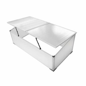 Topla greda z dvema pokrovoma 110 x 41 x 55 cm, prosojna