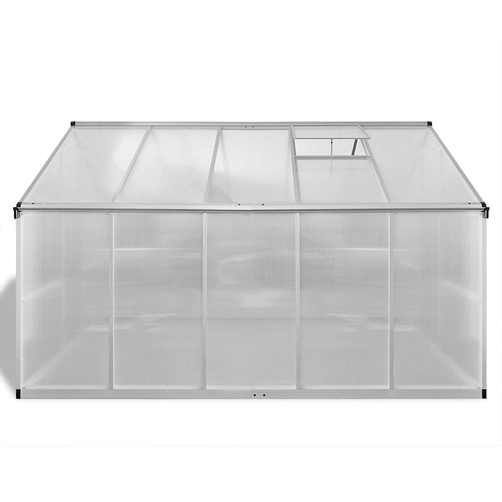 Rastlinjak z okrepljenim aluminijastim okvirjem 302 x 250 x 195 cm (7,55 m²), prosojen - slika 4