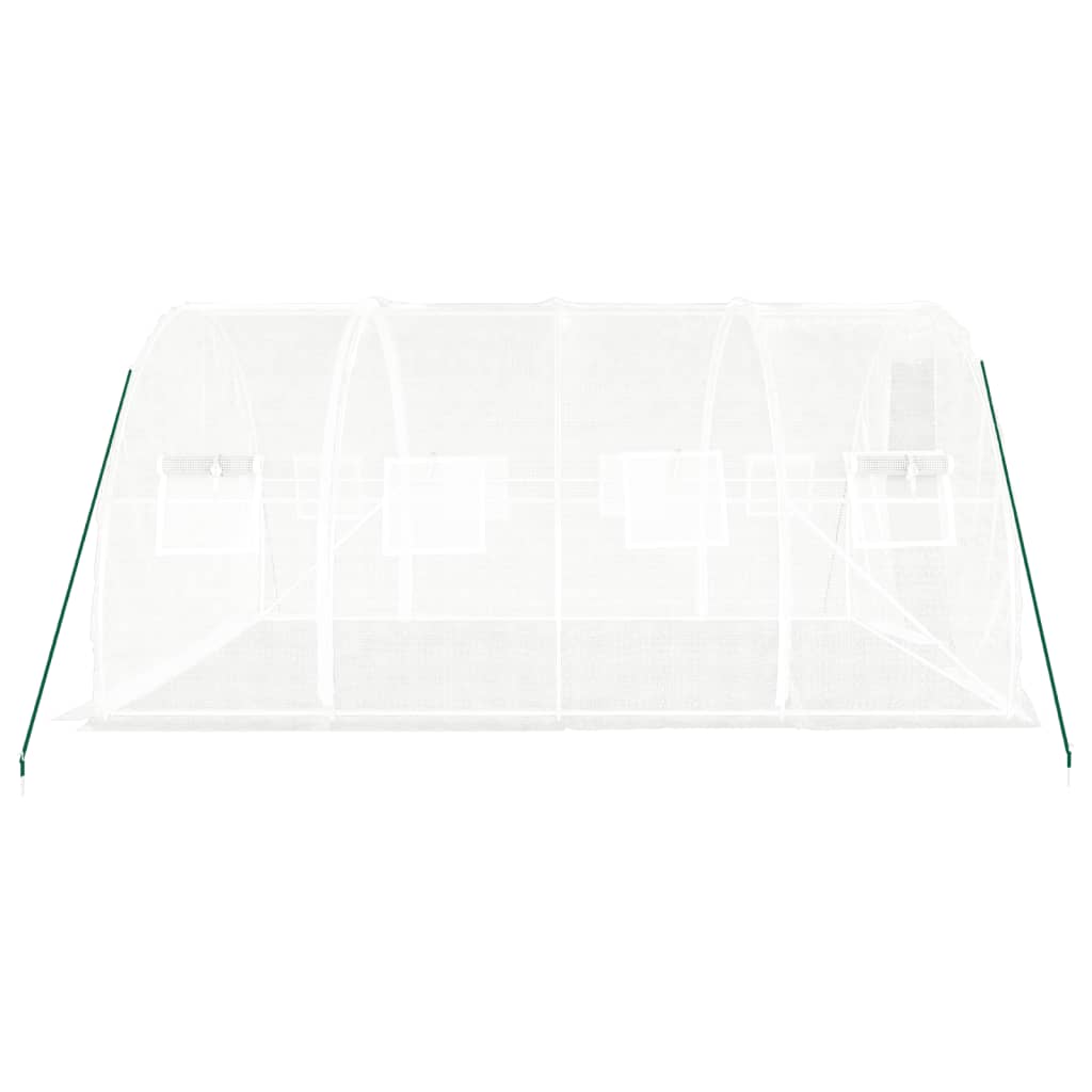 Rastlinjak z jeklenim ogrodjem 4 x 3 x 2 m (12 m²), bel - slika 5