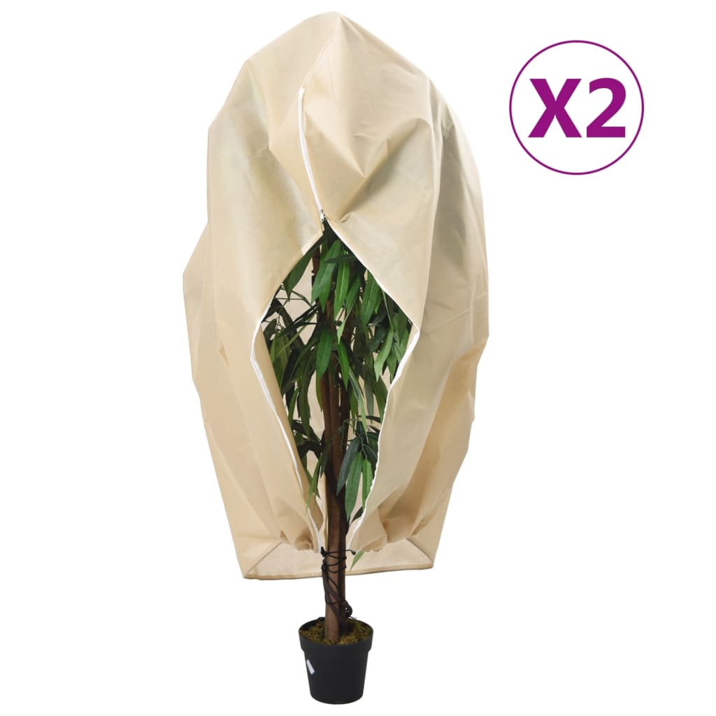 Koprena za rastline z zadrgo 2,36 x 2 m, 2 kosa, 70 g/m²