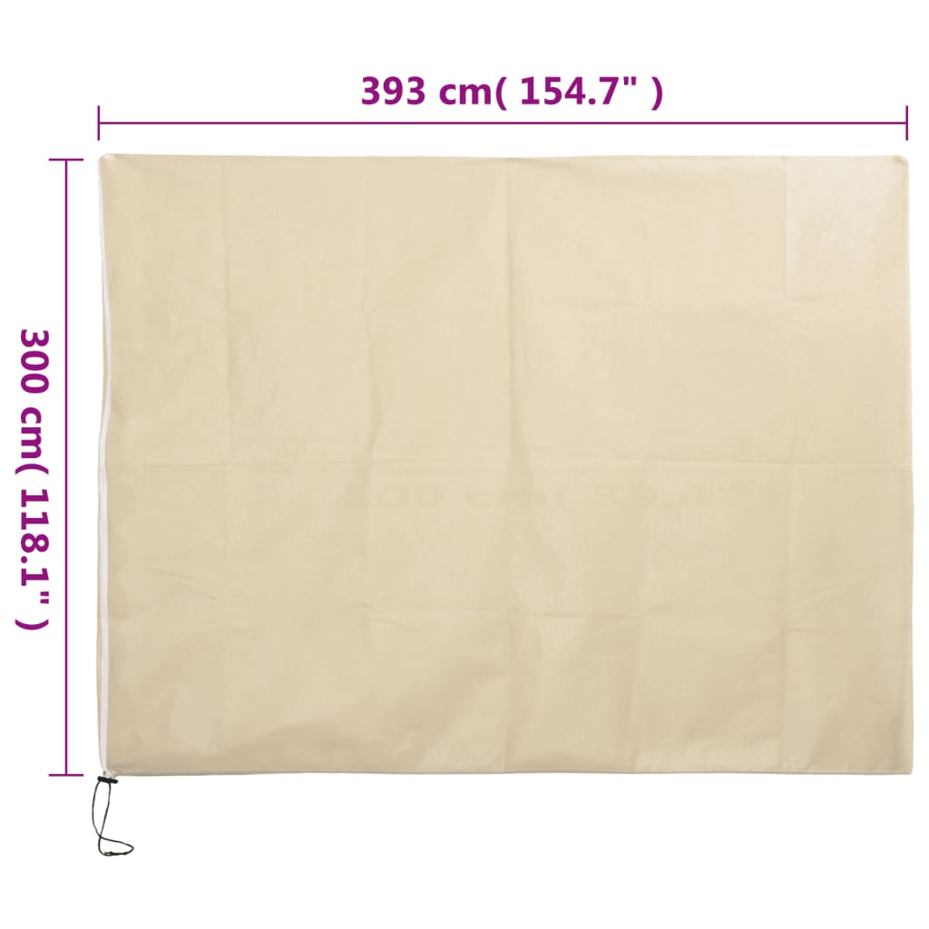 Koprena za rastline z zadrgo 3,93 x 3 m, 2 kosa, 70 g/m² - slika 10