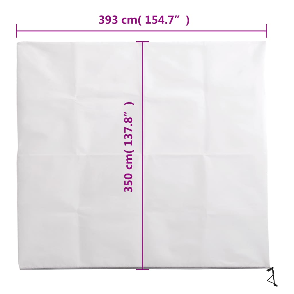 Koprena za rastline z zadrgo 3,93 x 3,5 m, 4 kosi, 70 g/m² - slika 10