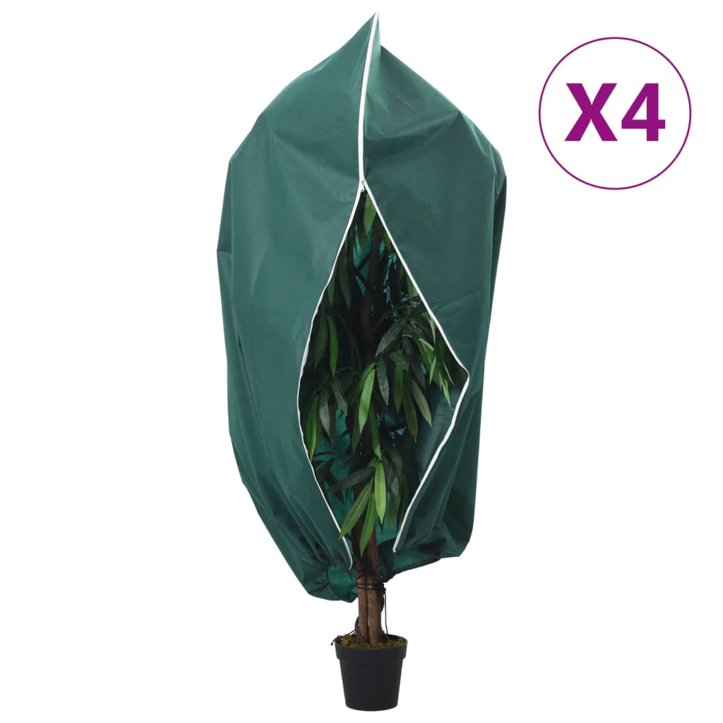 Koprena za rastline z zadrgo 3,93 x 3 m, 4 kosi, 70 g/m²