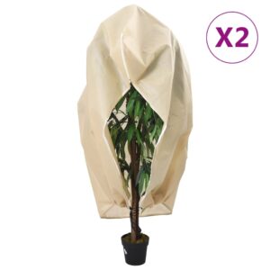 Koprena za rastline z zadrgo 1,55 x 1,55 m, 2 kosa, 70 g/m²