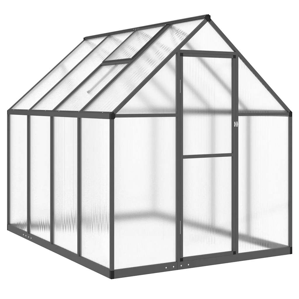 Rastlinjak z aluminijastim okvirjem 224 x 169 x 195 cm, antracit - slika 2