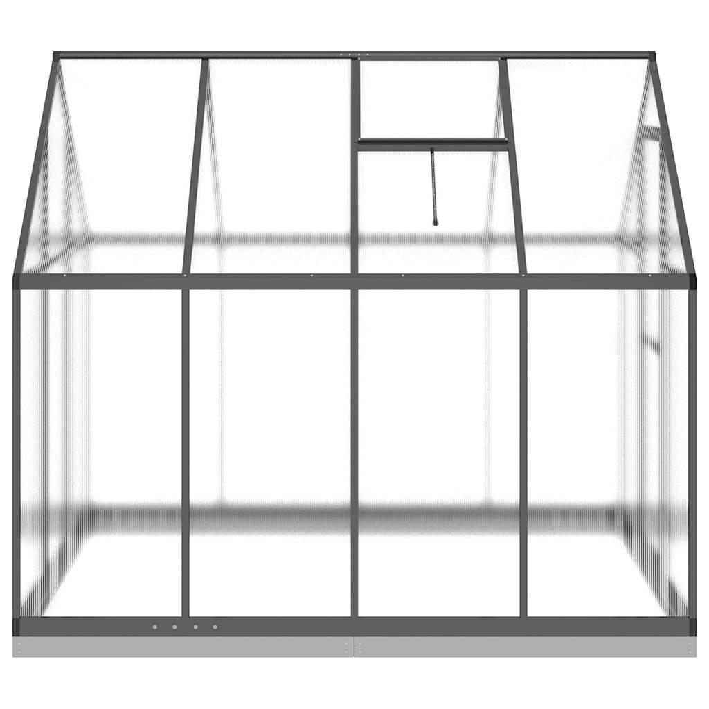 Rastlinjak z aluminijastim okvirjem 224 x 169 x 202 cm, antracit - slika 4