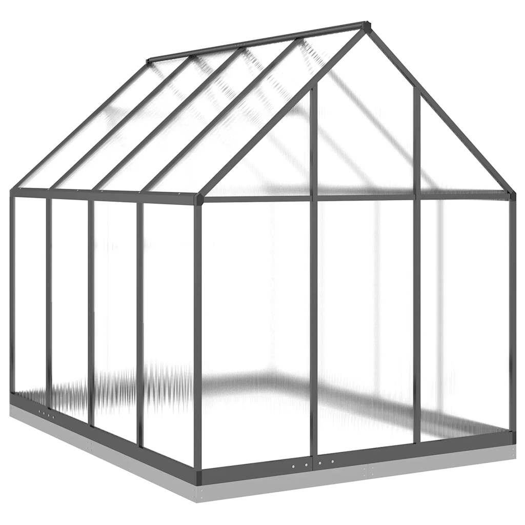 Rastlinjak z aluminijastim okvirjem 224 x 169 x 202 cm, antracit - slika 5