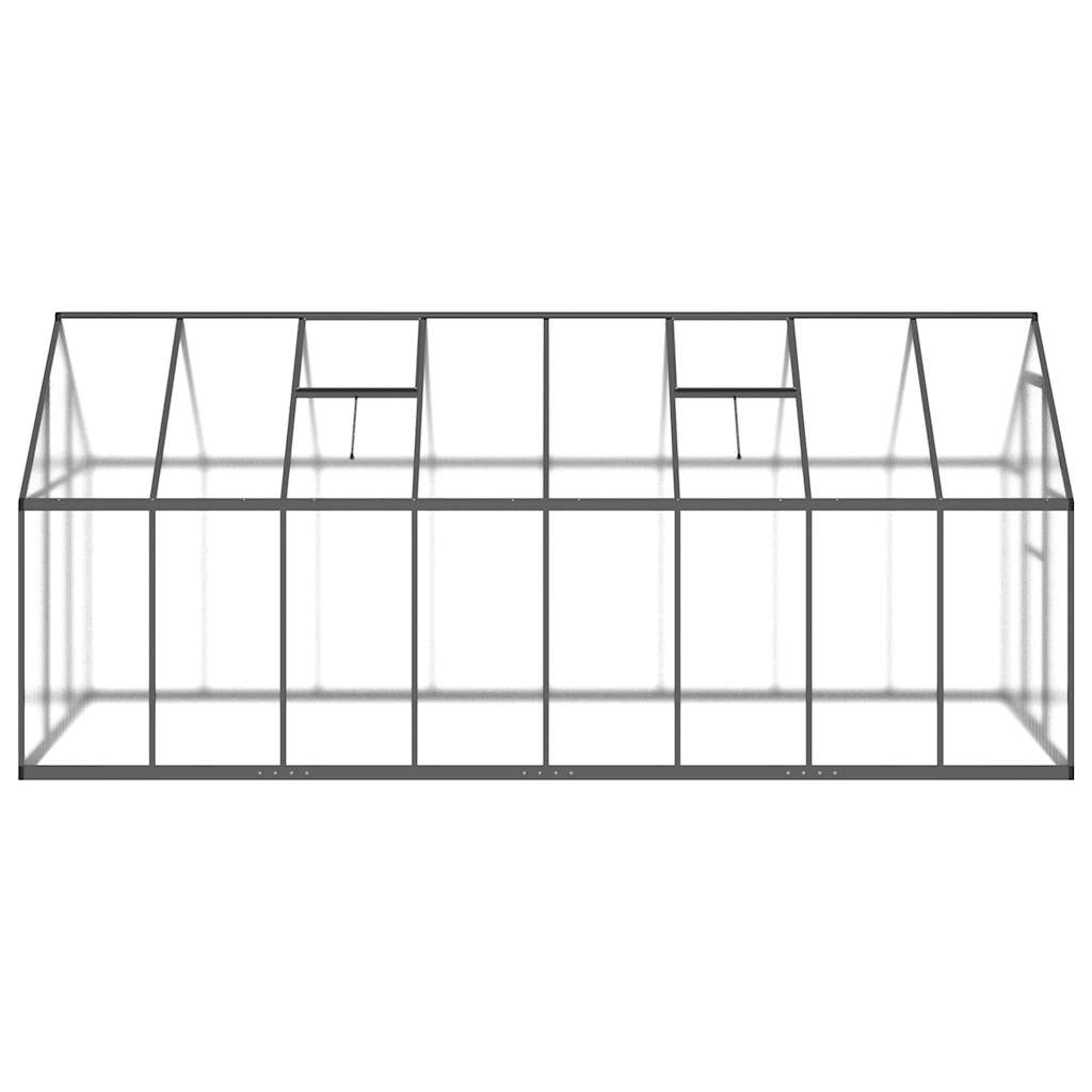 Rastlinjak z aluminijastim okvirjem 445 x 169 x 195 cm, antracit - slika 4